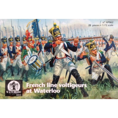 Figuras Francés Voltigeurs línea en Waterloo x 28 piezas