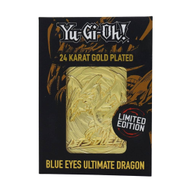 Réplicas: 1:1 Yu Gi Oh! Réplica de tarjeta Blue Eyes Ultimate Dragon (chapado en oro)