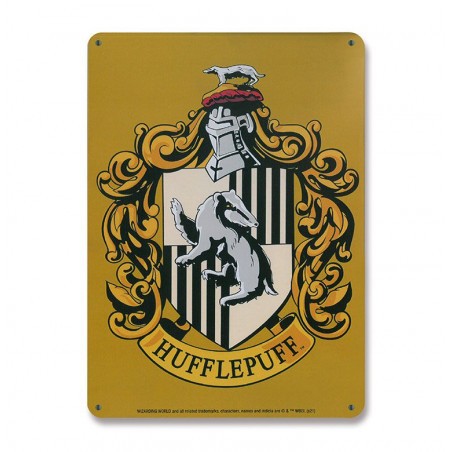  Panel metálico Harry Potter Hufflepuff 15 x 21 cm