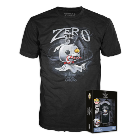 Camiseta  Nightmare Before Christmas Boxed Tee T-Shirt Zero w/Cane