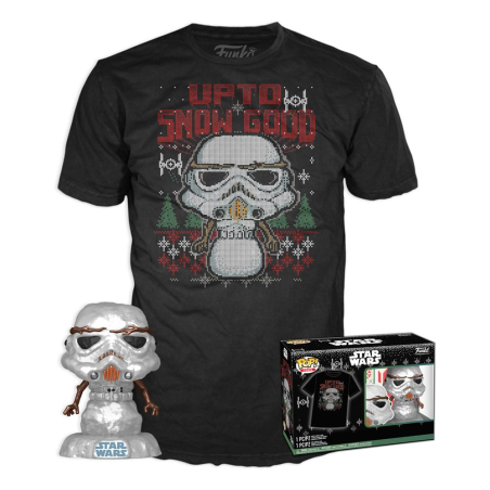 Camiseta  Star Wars The Mandalorian POP! & Tee Box Holiday Stormtrooper(MT)