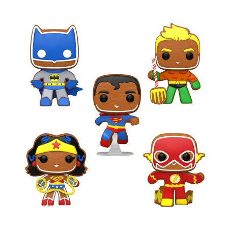 Figura Pop  Pop! Heroes: DC Holiday - Gingerbread 5-Pack