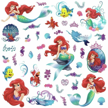  Disney Medium Wall Stickers Little Mermaid / Little Mermaid 32X15cm