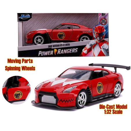  Power Rangers - 2009 Nissan Gt R (r35) Die-cast Model 1:32 Scale