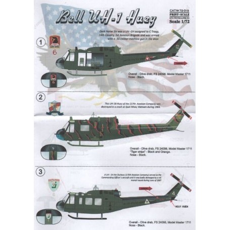  Calcomanía Bell UH-1 Huey